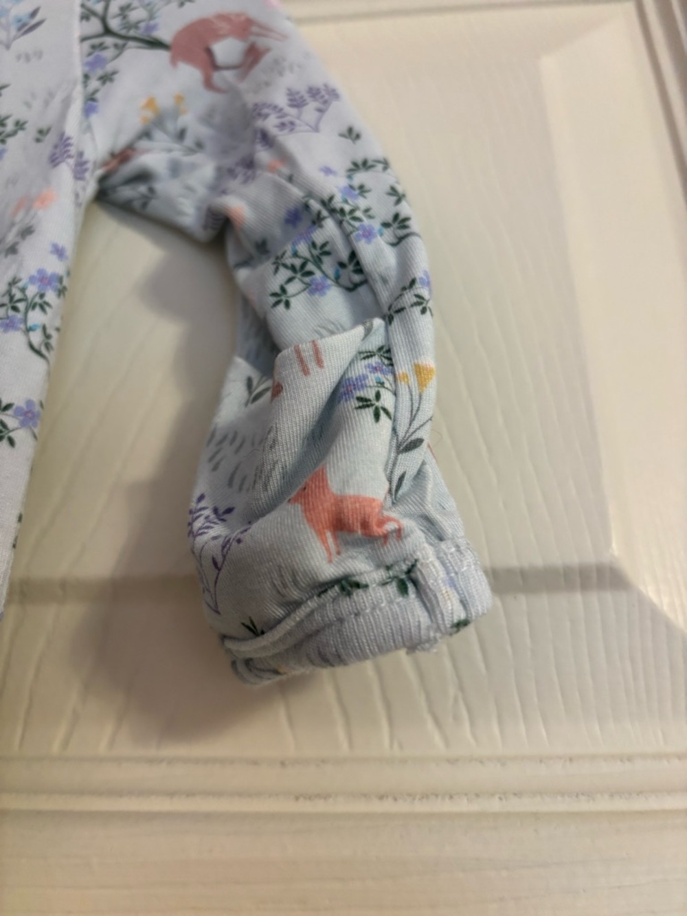 Magnetic Me Light Blue Deer Print Footed Pajamas - Picture 3 of 6